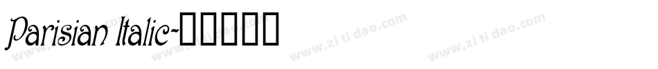 Parisian Italic字体转换
